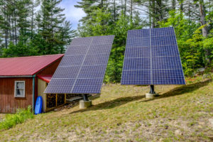 Matthew Davies image of solar panels on an off-grid property