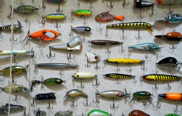 Matthew Davies image of several different color baits
